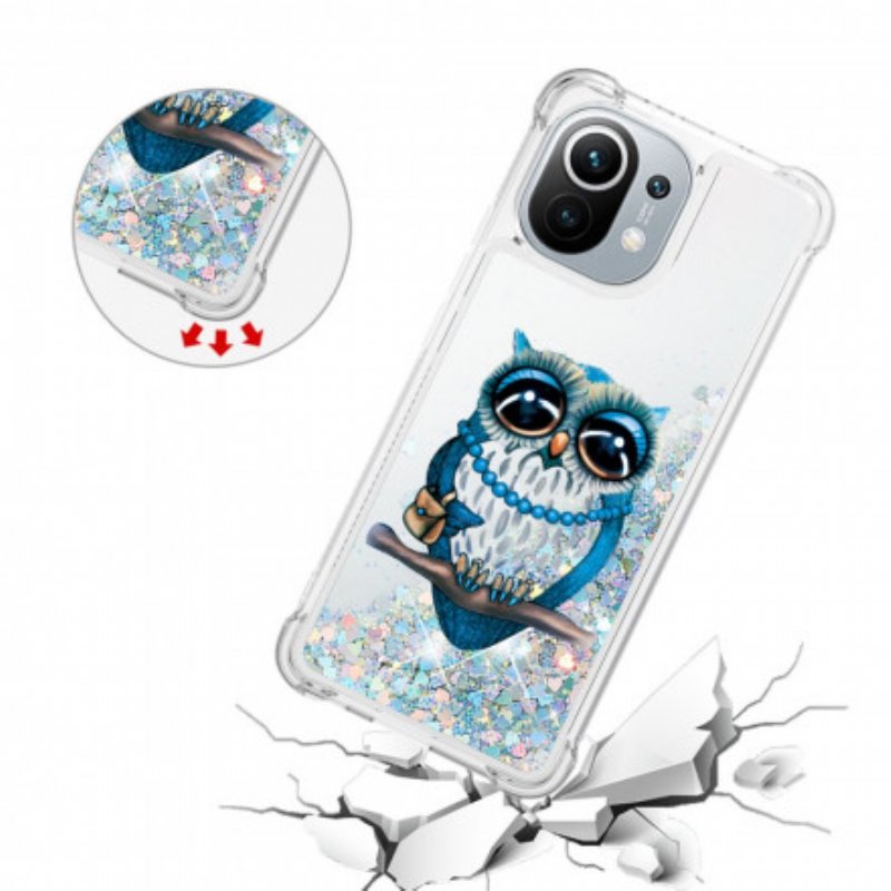 Skal Xiaomi Mi 11 (5G) Miss Owl Paljetter