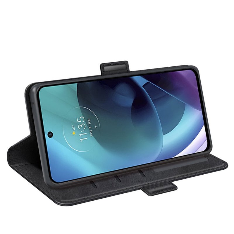 Fodral Moto G51 5G Folio-fodral Dubbel Klaff