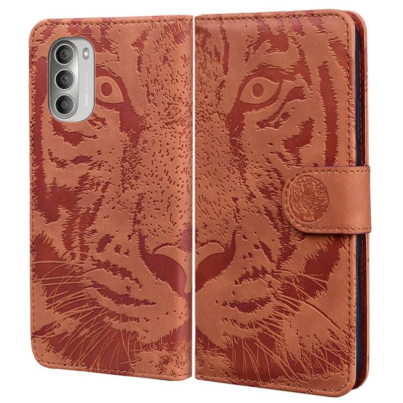 Fodral Moto G51 5G Tiger Face Print