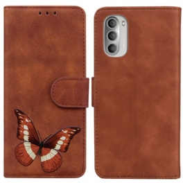 Folio-fodral Moto G51 5G Skin-touch Butterfly