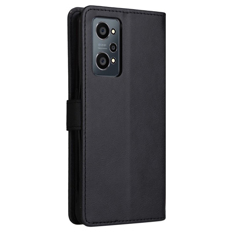 Fodral Realme GT Neo 3T / Neo 2 Med Kedjar Strappy Lädereffekt