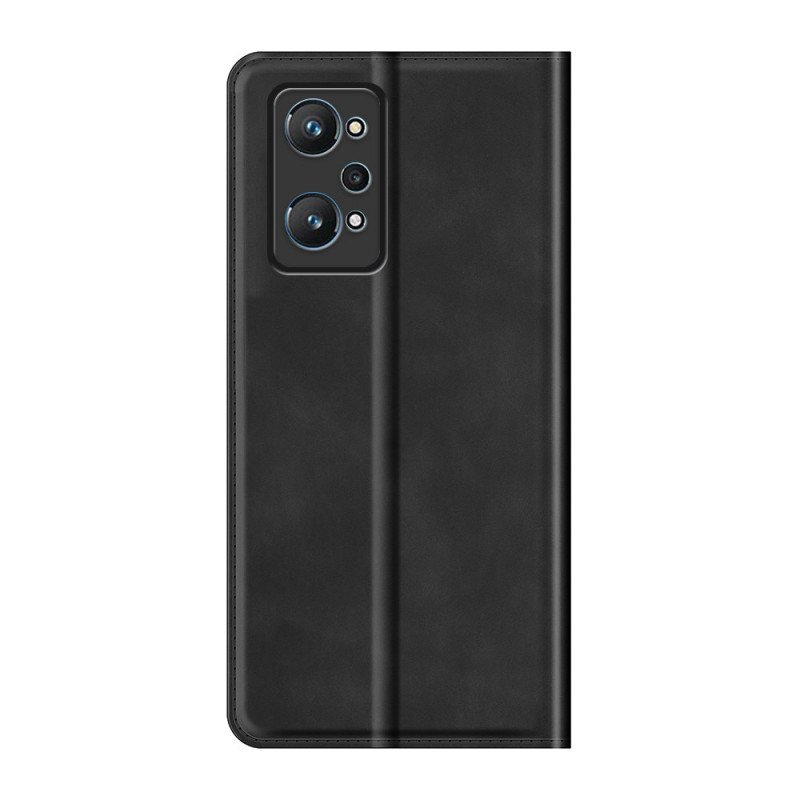 Folio-fodral Realme GT Neo 3T / Neo 2 Läderfodral Silke Mjukt Läder Effekt