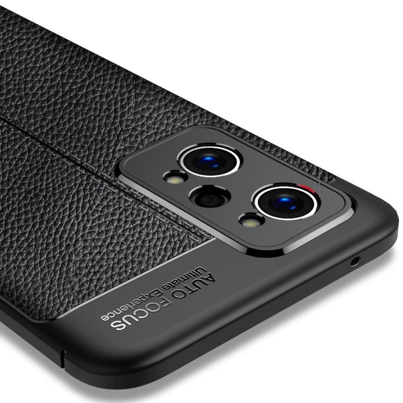 Skal Realme GT Neo 3T / Neo 2 Dubbel Linje Litchi Läder Effekt