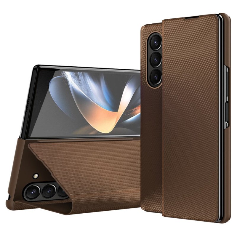 Fodral Samsung Galaxy Z Fold 6 Lädereffektstöd