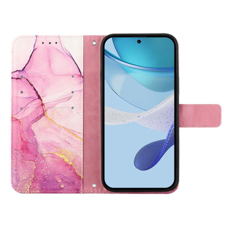 Läderfodral Samsung Galaxy Z Fold 6 Telefonfodral Marmorrem