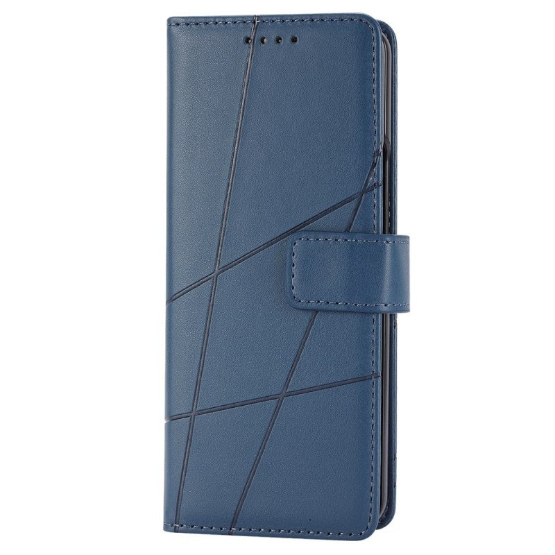 Läderskal Fodral Samsung Galaxy Z Fold 6 Strap Lines