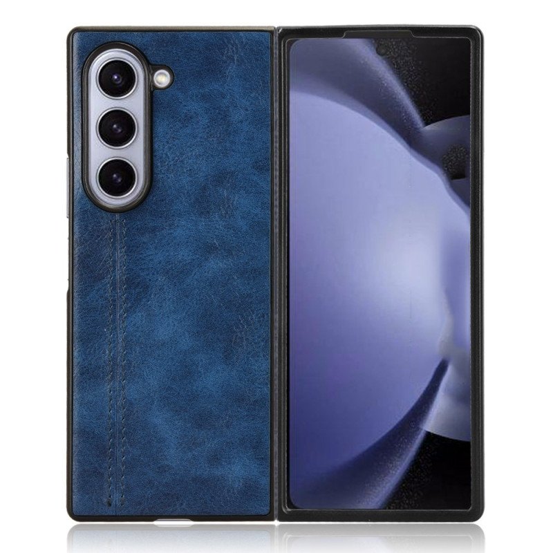 Skal Samsung Galaxy Z Fold 6 Telefonfodral Skinnsimitation