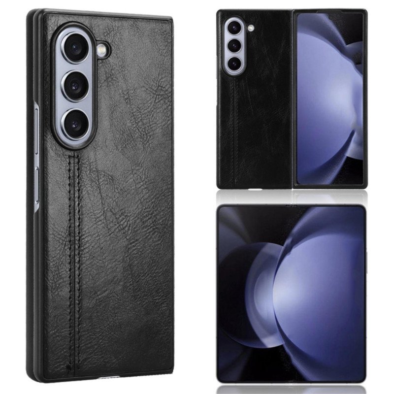 Skal Samsung Galaxy Z Fold 6 Telefonfodral Skinnsimitation