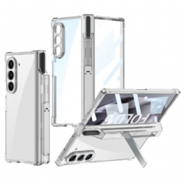 Skal Samsung Galaxy Z Fold 6 Telefonfodral Transparent Pennhållare Och Stöd Gkk