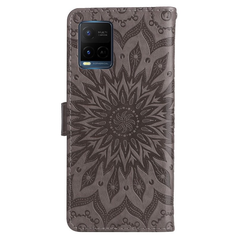 Folio-fodral Vivo Y21 Med Kedjar Thong Sun