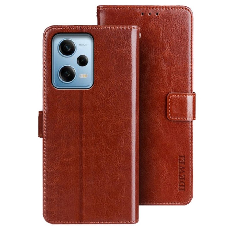 Folio-fodral Xiaomi Redmi Note 12 Pro Läderimitation Idewei