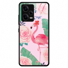 Skal Xiaomi Redmi Note 12 Pro Flamingo Härdat Glas