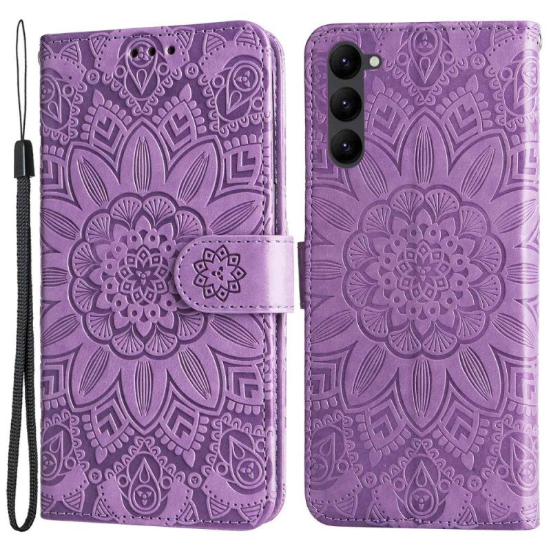 Fodral Samsung Galaxy S23 5G Mandala Sun Med Snodd