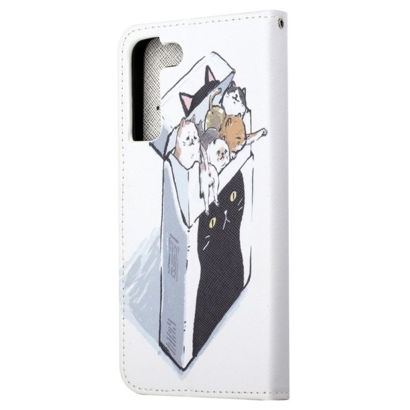 Fodral Samsung Galaxy S23 5G Med Kedjar Leverans Thong Cats