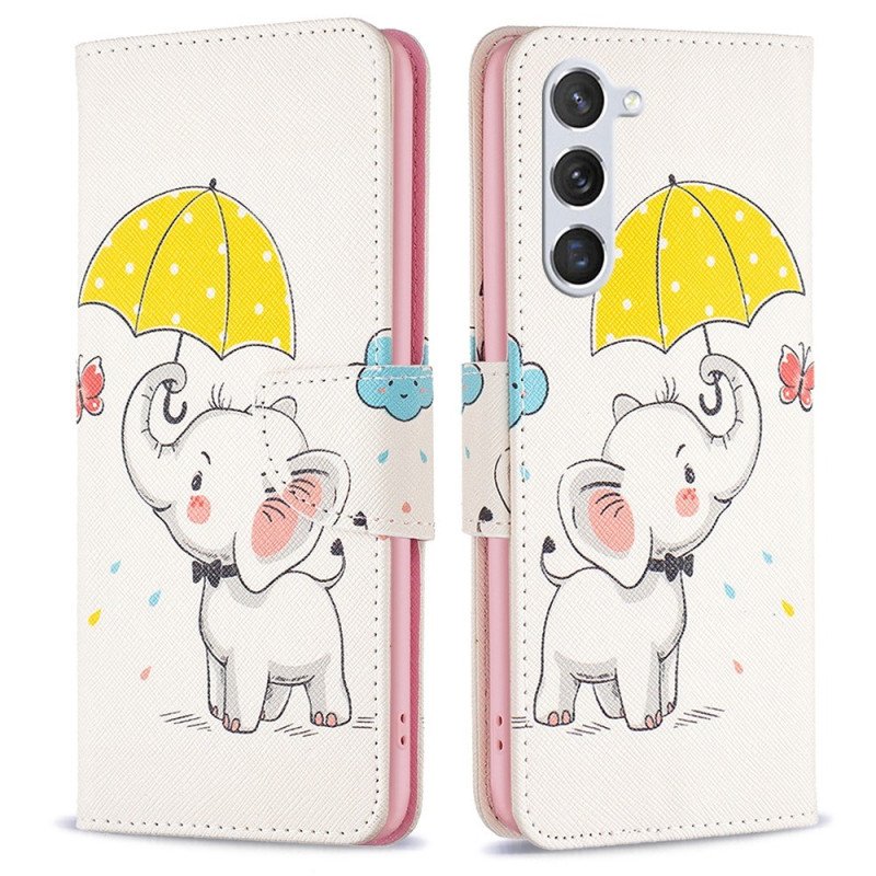 Folio-fodral Samsung Galaxy S23 5G Baby Elefant