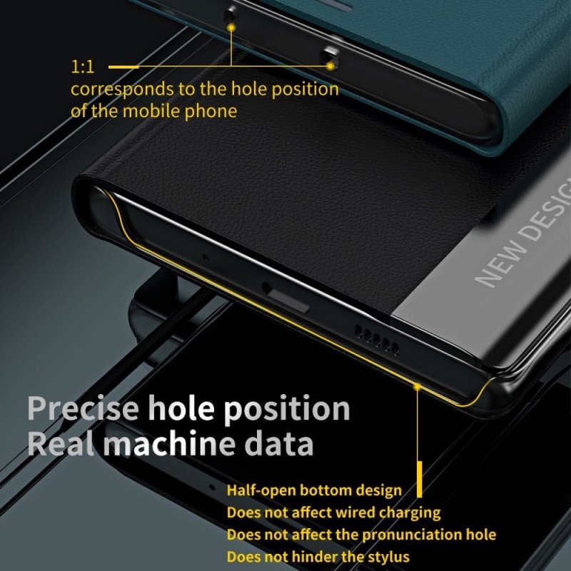 Folio-fodral Samsung Galaxy S23 5G Läderfodral Ny Design