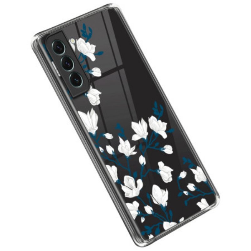 Mobilskal Samsung Galaxy S23 5G Sömlösa Vita Blommor