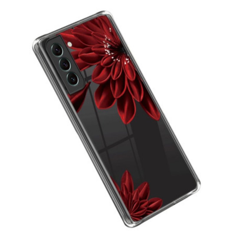 Skal Samsung Galaxy S23 5G Sömlös Röd Blomma