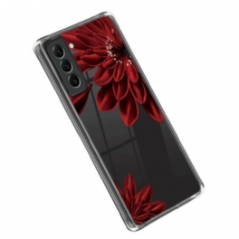 Skal Samsung Galaxy S23 5G Sömlös Röd Blomma