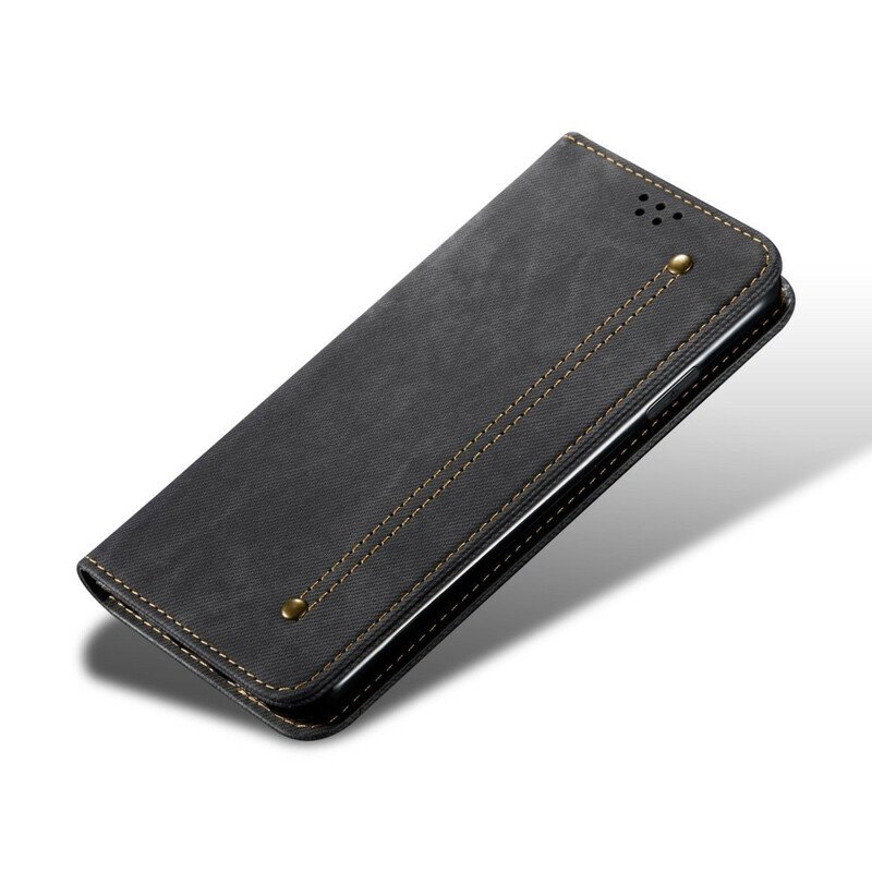 Folio-fodral Oppo A16 / A16s Läderfodral Denim Tyg