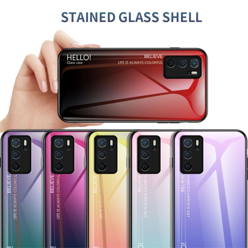 Skal Oppo A16 / A16s Härdat Glas Hej