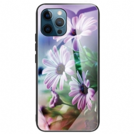 Skal iPhone 14 Pro Max Härdat Glas Blommor