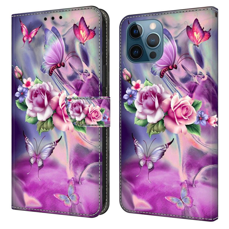 Folio-fodral iPhone 15 Pro Vackra Blommor