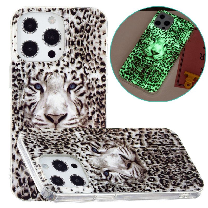 Skal iPhone 15 Pro Fluorescerande Leopard