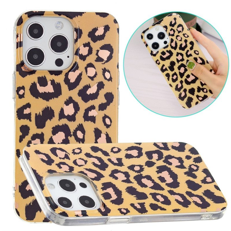 Skal iPhone 15 Pro Leopardmönster