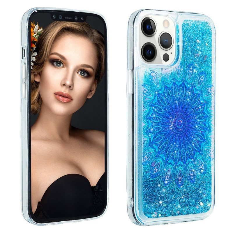 Skal iPhone 15 Pro Mandala Glitter