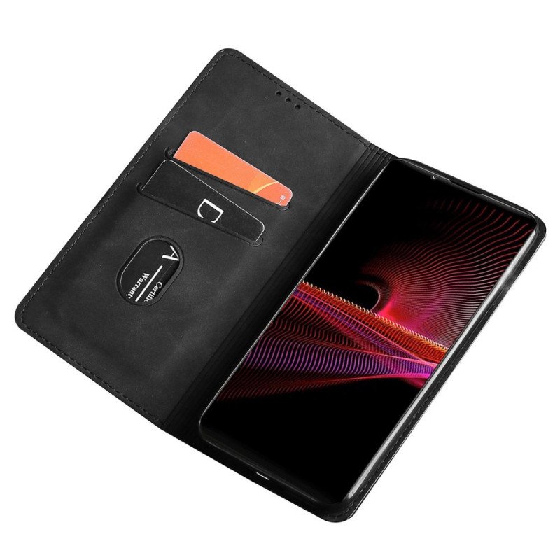 Folio-fodral Sony Xperia 10 IV Läderfodral Klassisk Stil