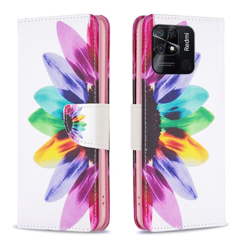 Fodral Xiaomi Redmi 10C Akvarell Blomma