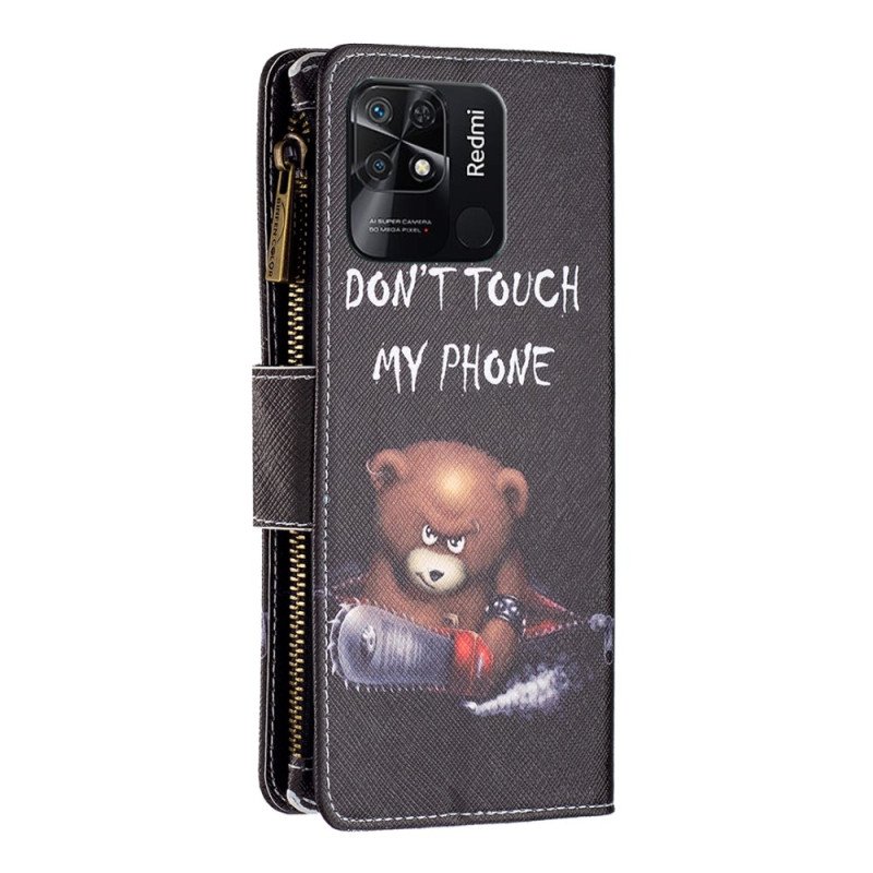 Fodral Xiaomi Redmi 10C Blixtlåsficka Dangerous Bear