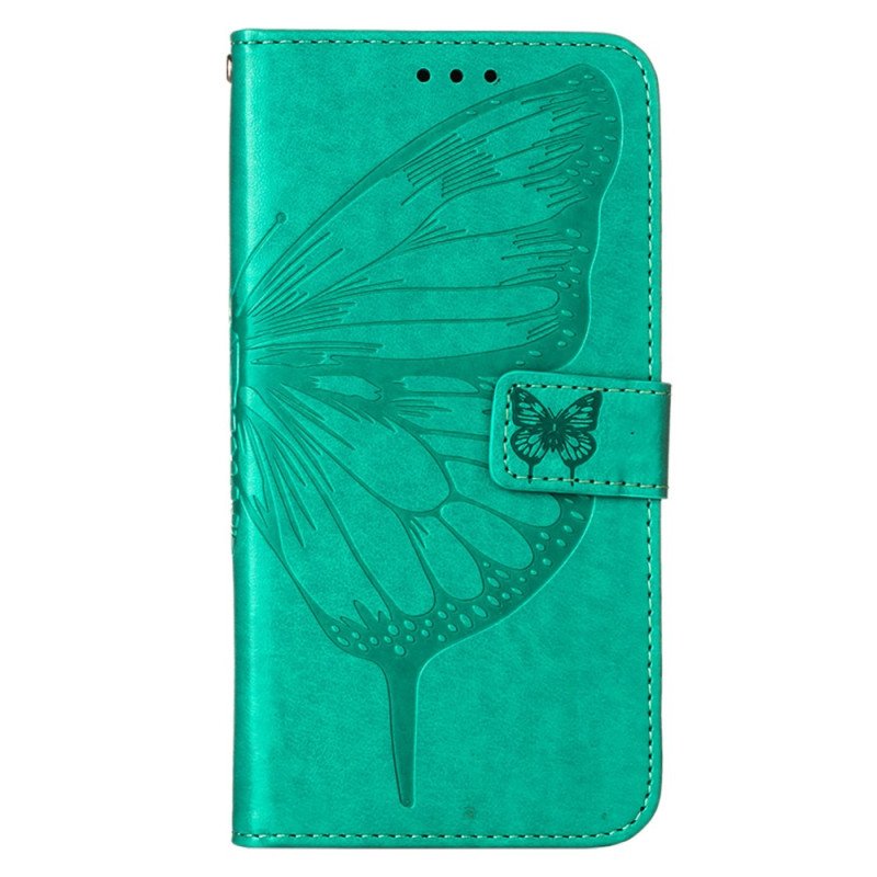 Fodral Xiaomi Redmi 10C Butterfly Design Med Lanyard