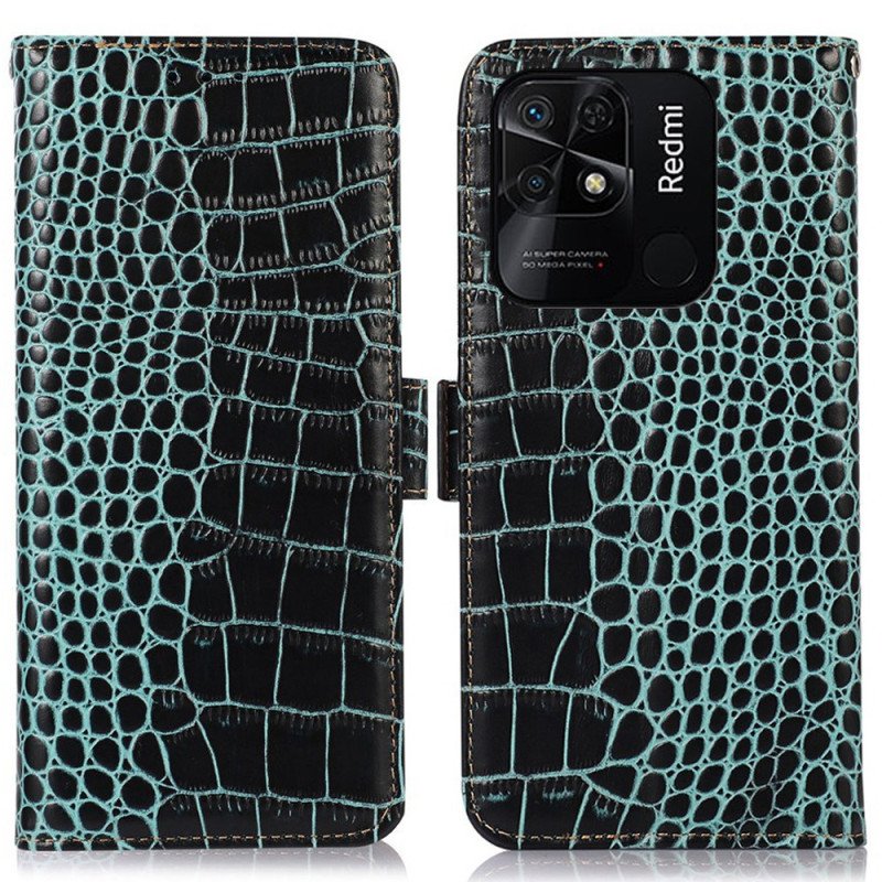 Fodral Xiaomi Redmi 10C Crocodile Style Rfid