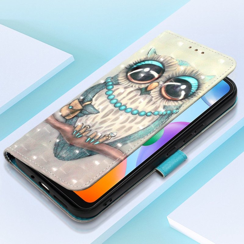 Fodral Xiaomi Redmi 10C Med Kedjar Miss Owl Med Rem