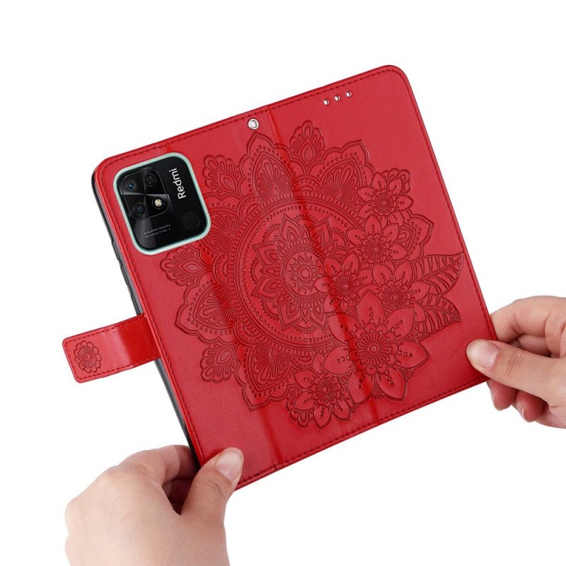 Fodral Xiaomi Redmi 10C Med Kedjar Strappy Mandala