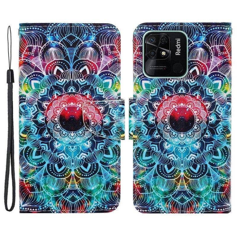 Fodral Xiaomi Redmi 10C Med Kedjar Strappy Mandala