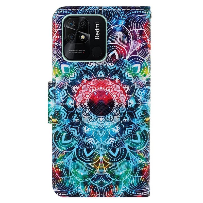 Fodral Xiaomi Redmi 10C Med Kedjar Strappy Mandala