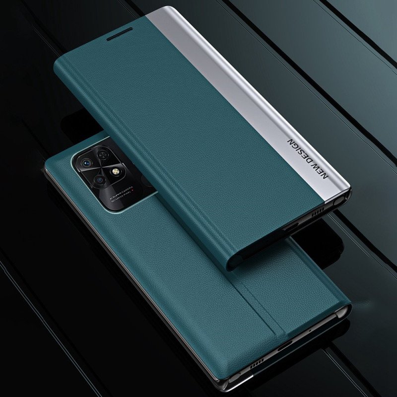 Folio-fodral Xiaomi Redmi 10C Läderfodral Ny Design