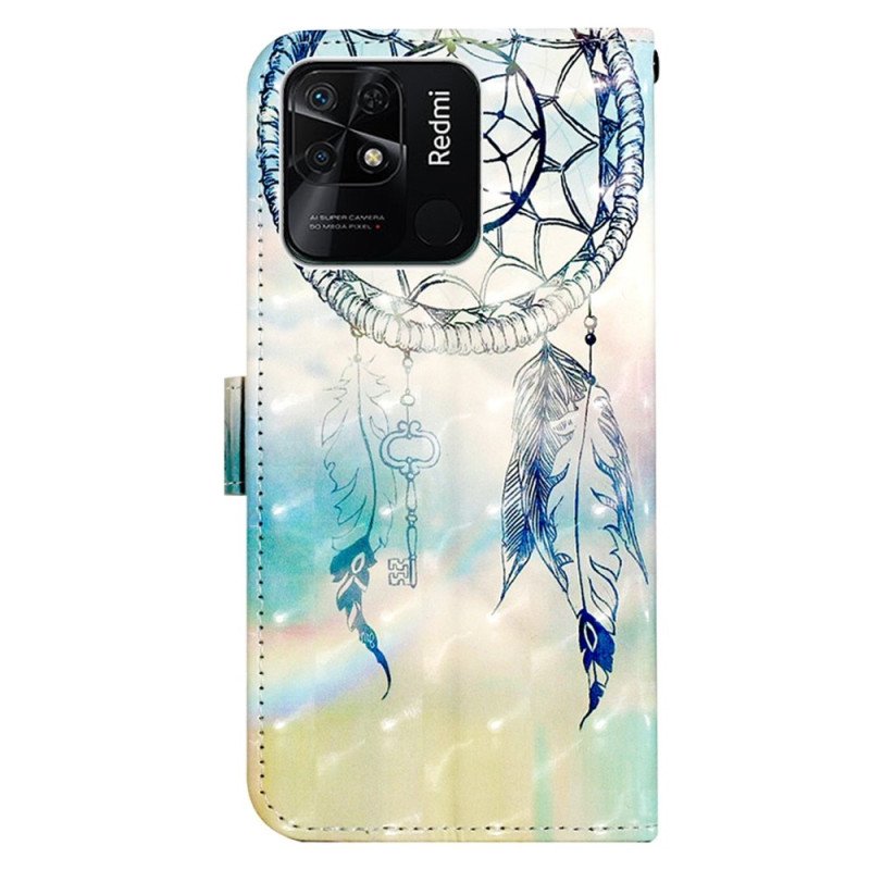 Folio-fodral Xiaomi Redmi 10C Med Kedjar Strap Dream Catcher