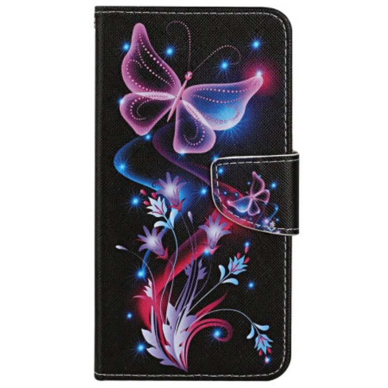 Folio-fodral Xiaomi Redmi 10C Med Kedjar Strappy Butterfly Dance