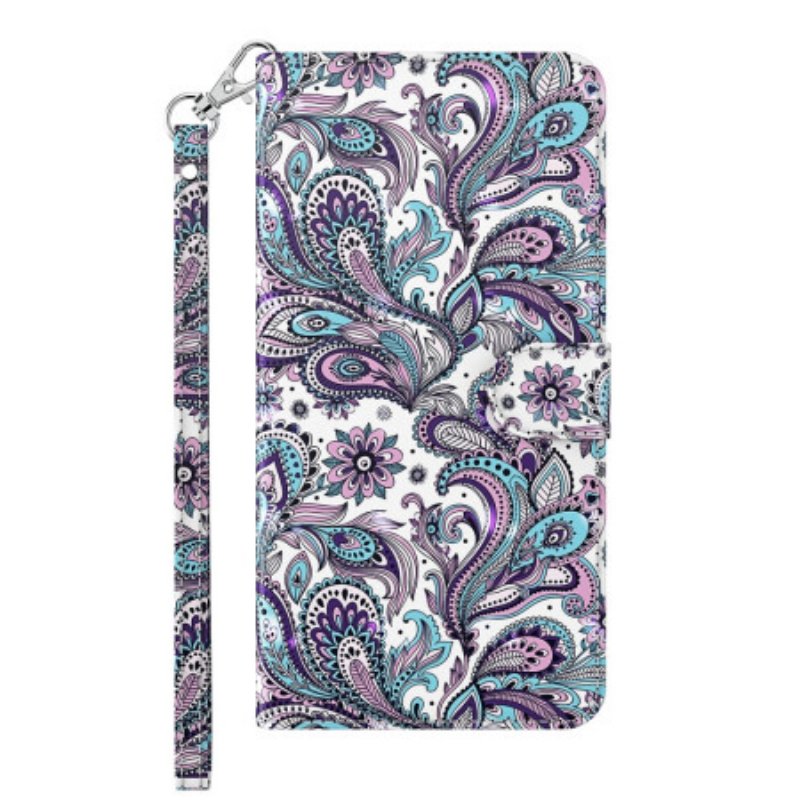 Folio-fodral Xiaomi Redmi 10C Med Kedjar Strappy Paisley Mönster