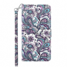 Folio-fodral Xiaomi Redmi 10C Med Kedjar Strappy Paisley Mönster