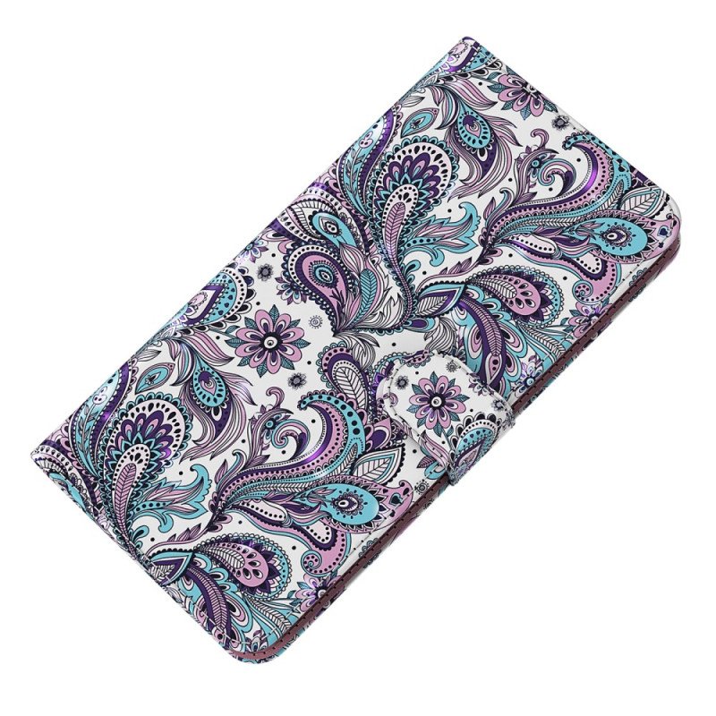 Folio-fodral Xiaomi Redmi 10C Med Kedjar Strappy Paisley Mönster