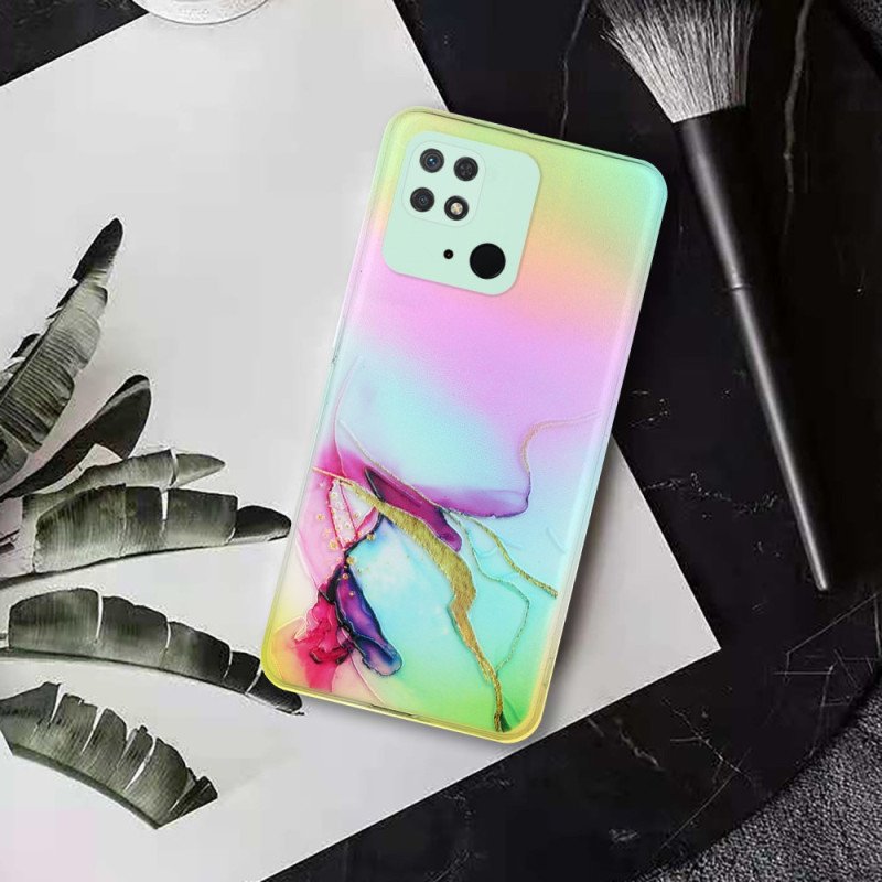 Skal Xiaomi Redmi 10C Marmor Art Laser Effekt