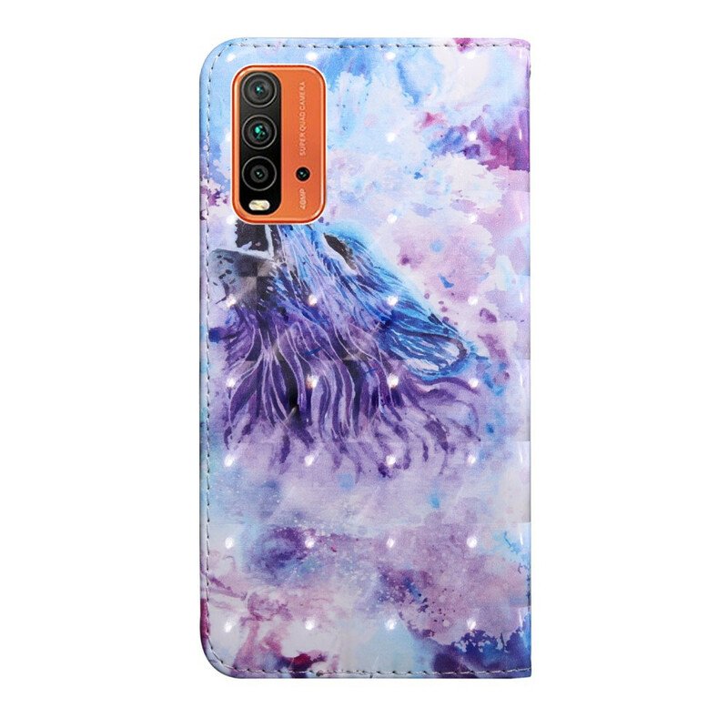 Fodral Xiaomi Redmi 9T Akvarell Varg