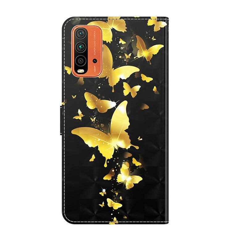 Fodral Xiaomi Redmi 9T Gula Fjärilar