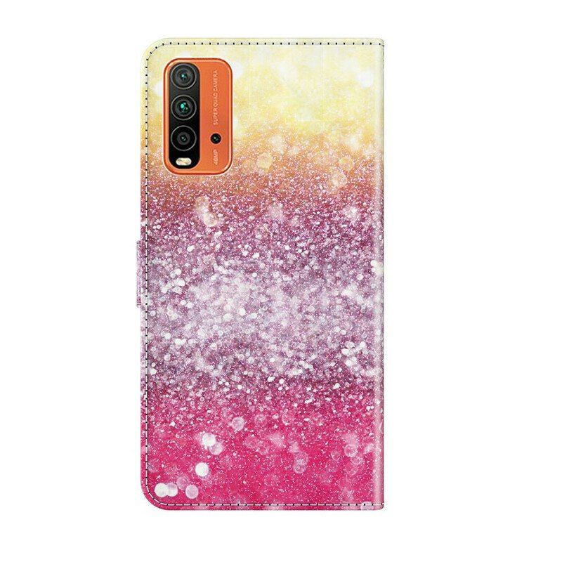 Fodral Xiaomi Redmi 9T Magenta Glittergradient