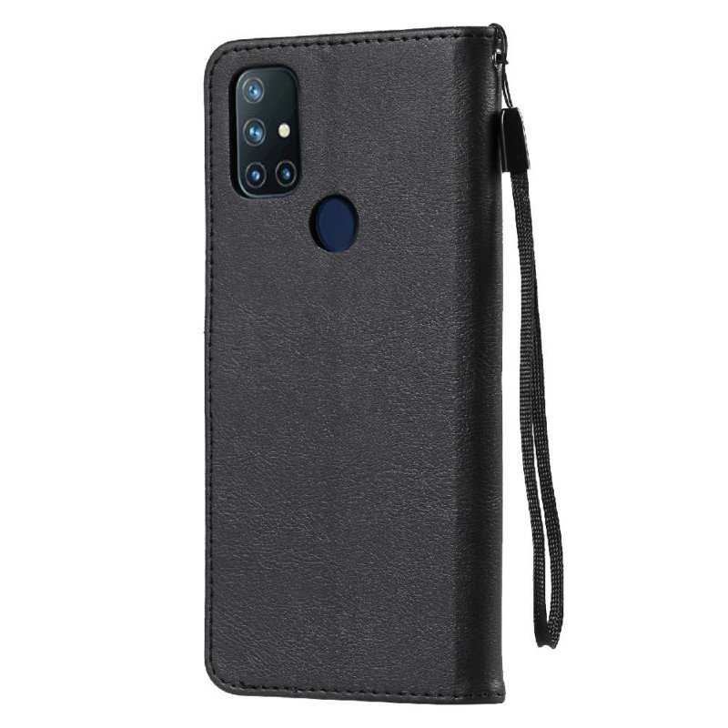 Fodral OnePlus Nord N10 Med Kedjar Strappy Lädereffekt